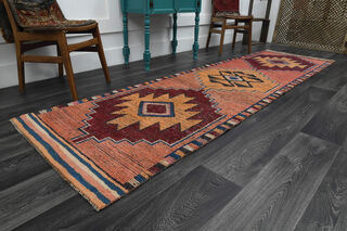 Turkish Vintage Runner Rug - Thumbnail