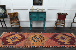 Turkish Vintage Runner Rug - Thumbnail