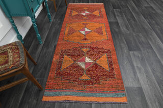 Turkish Vintage Runner Rug - Thumbnail