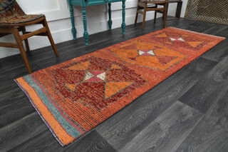 Turkish Vintage Runner Rug - Thumbnail