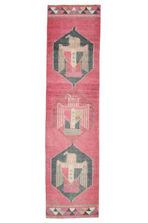 Turkish Vintage Runner Rug - Thumbnail