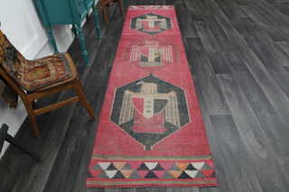 Turkish Vintage Runner Rug - Thumbnail