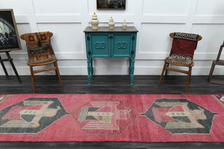 Turkish Vintage Runner Rug - Thumbnail