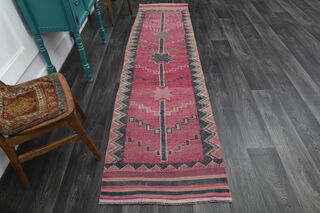 Turkish Vintage Runner Rug - Thumbnail