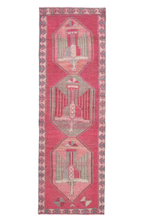 Turkish Vintage Runner Rug - Thumbnail