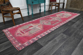 Turkish Vintage Runner Rug - Thumbnail