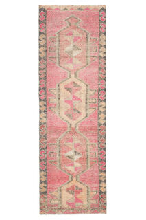 Turkish Vintage Runner Rug - Thumbnail