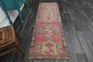 Turkish Vintage Runner Rug - Thumbnail