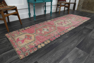 Turkish Vintage Runner Rug - Thumbnail