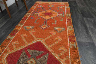 Turkish Vintage Runner Rug - Thumbnail