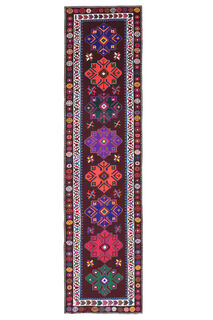 Turkish Vintage Runner Rug - Thumbnail