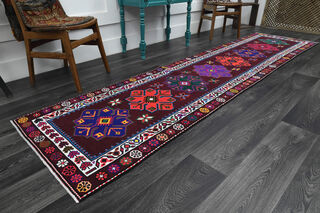 Turkish Vintage Runner Rug - Thumbnail