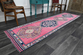 Turkish Vintage Runner Rug - Thumbnail