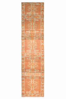 Oushak Vintage Runner Rug - Thumbnail