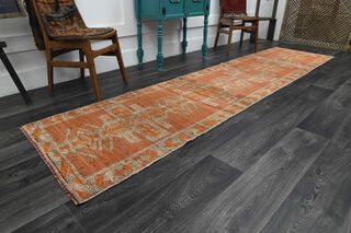 Oushak Vintage Runner Rug - Thumbnail