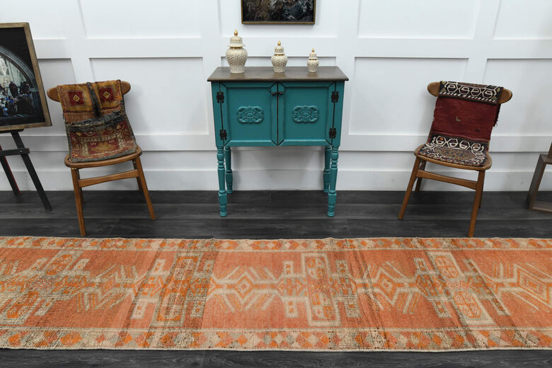 Oushak Vintage Runner Rug