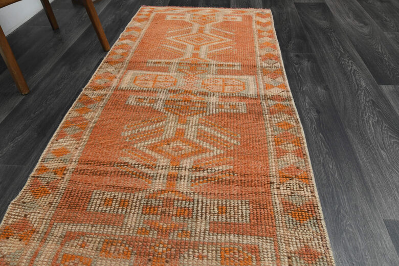 Oushak Vintage Runner Rug