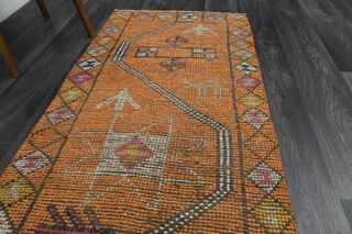 Handwoven Vintage Runner Rug - Thumbnail