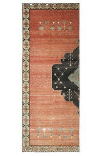 Wide Turkish Runner Rug - Thumbnail