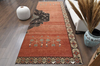 Wide Turkish Runner Rug - Thumbnail