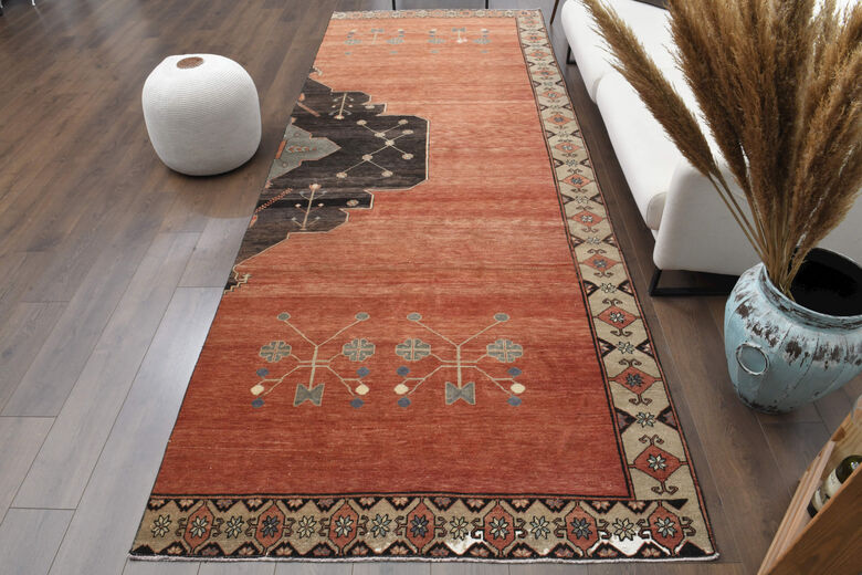 Wide Turkish Runner Rug