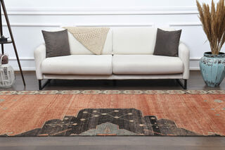 Wide Turkish Runner Rug - Thumbnail