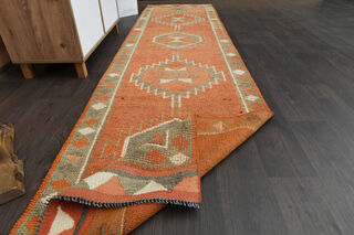 Vintage Handwoven Runner Rug - Thumbnail