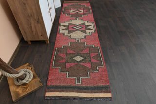 Handmade Vintage Runner Rug - Thumbnail