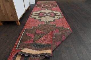 Handmade Vintage Runner Rug - Thumbnail