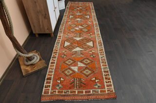 Turkish Vintage Runner Rug - Thumbnail