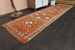 Turkish Vintage Runner Rug - Thumbnail