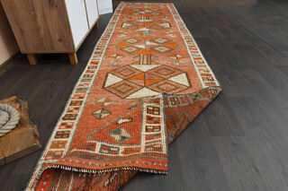 Turkish Vintage Runner Rug - Thumbnail