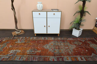 Hand-Knotted Vintage Runner Rug - Thumbnail