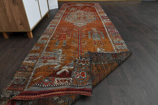 Hand-Knotted Vintage Runner Rug - Thumbnail