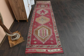 Turkish Vintage Runner Rug - Thumbnail