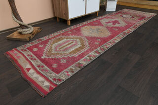 Turkish Vintage Runner Rug - Thumbnail