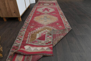 Turkish Vintage Runner Rug - Thumbnail