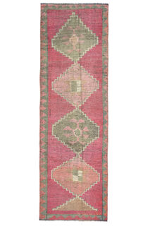 Vintage Handmade Runner Rug - Thumbnail