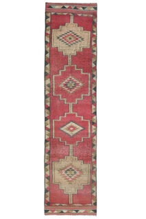 Turkish Vintage Runner Rug - Thumbnail