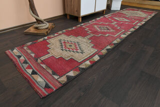 Turkish Vintage Runner Rug - Thumbnail