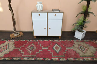 Turkish Vintage Runner Rug - Thumbnail