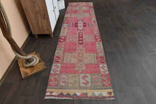 Turkish Vintage Runner Rug - Thumbnail