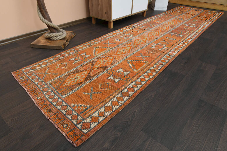 Ikat Orange Vintage Runner