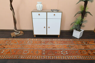 Ikat Orange Vintage Runner - Thumbnail