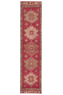 Turkish Vintage Runner Rug - Thumbnail