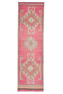 Turkish Vintage Runner Rug - Thumbnail