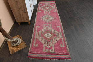 Turkish Vintage Runner Rug - Thumbnail