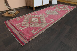 Turkish Vintage Runner Rug - Thumbnail