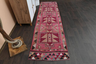 Turkish Vintage Runner Rug - Thumbnail