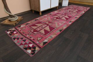 Turkish Vintage Runner Rug - Thumbnail